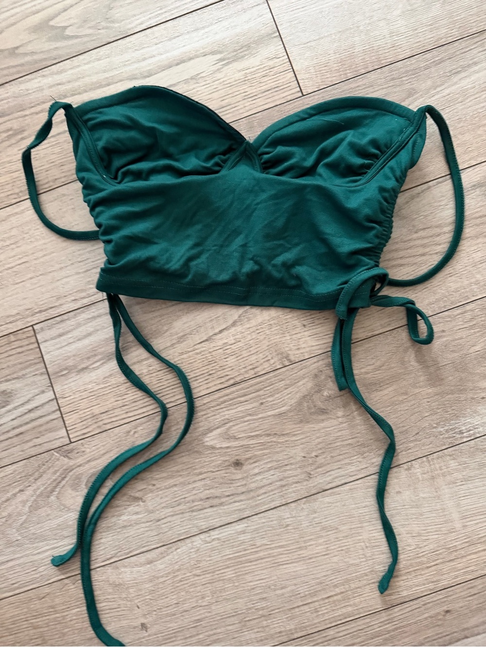 Green Tie-Side Crop Top